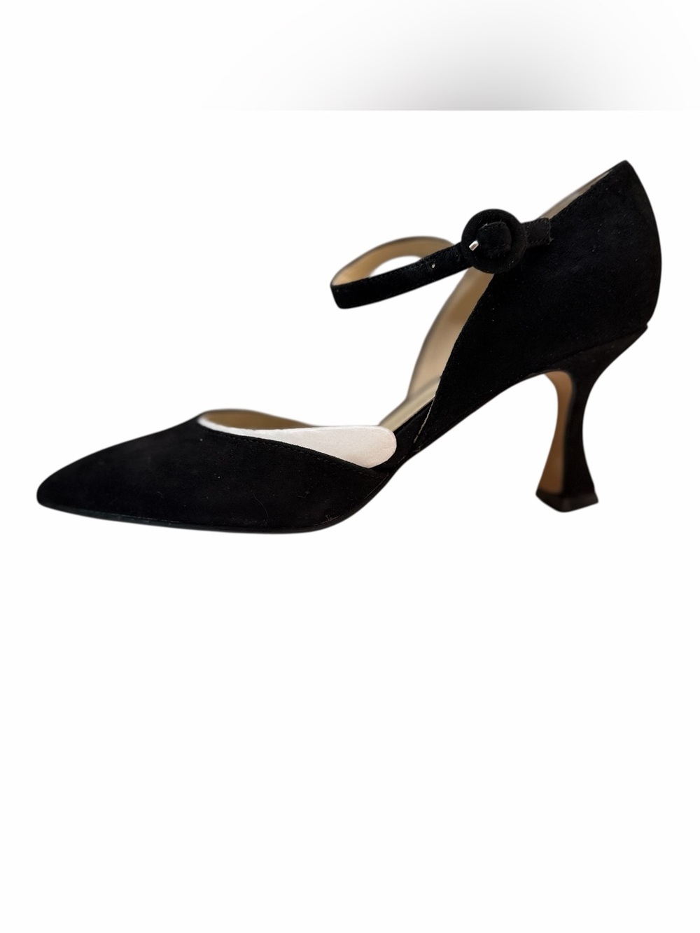 Nine West Wynnah Black Suede D’Orsay Ankle Strap Heels NWOT Size 5M